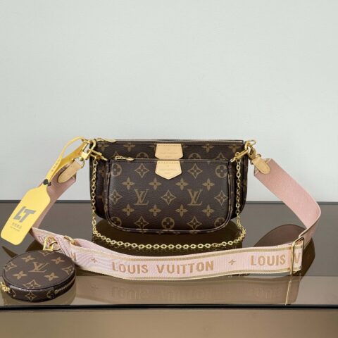 【特级原厂】Multi pochette Accessoires手袋👜  型号: M44840老花 动态芯片版