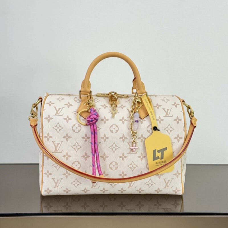 【特级原厂】 Speedy Soft30 Lucky 手袋👜  型号: M15108沙丘色 动态芯片版