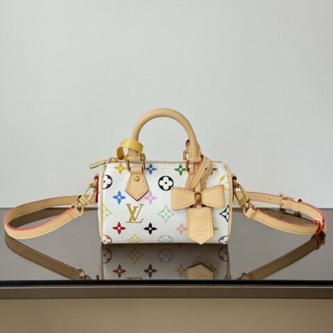 【特级原厂】Nano Speedy 手袋👜  型号: M13391白彩 动态芯片版