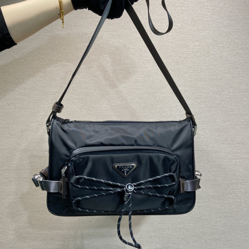 PRADA🎉新款邮差包🎉2VH192新品🎉🎉黑色