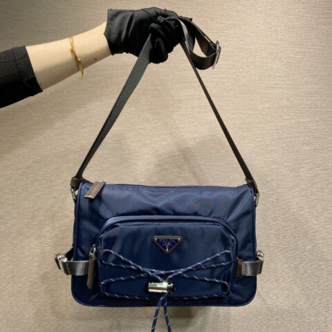 PRADA🎉新款邮差包🎉2VH192新品🎉🎉蓝色