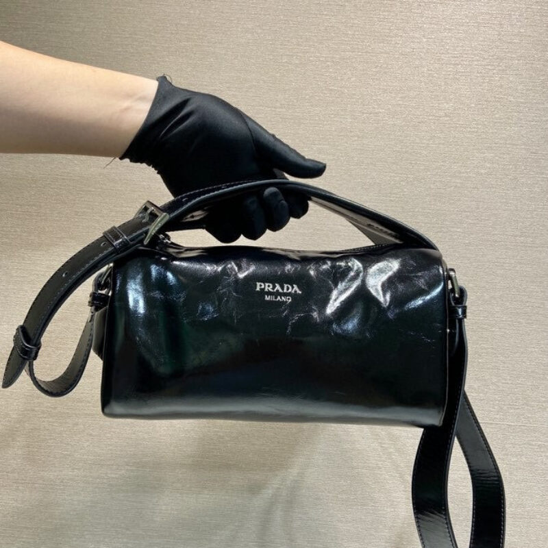 PRADA🎉新款波士顿🎉2VH188油腊皮🎉🎉黑色