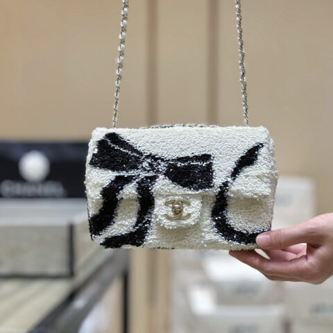 CHANEL 25K走秀限量款亮片大mini👜AS4561