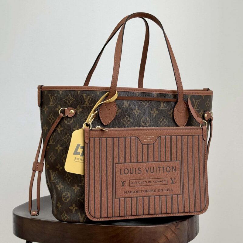 【特级原厂】  Neverfull inside out 中号手袋👜  型号: M12061 动态芯片版