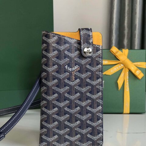 Goyard戈雅MontMartre GM|||手机包020122 深蓝色