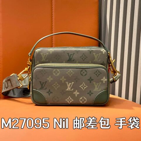 【原单精品】M27095军绿色 男包邮差包 Nil 手袋