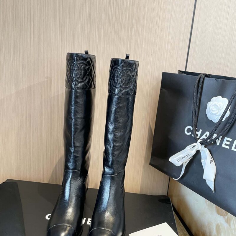 𝗖𝗛*𝗔𝗡𝗟||小香秋冬菱格漆皮骑士靴//长靴‼️