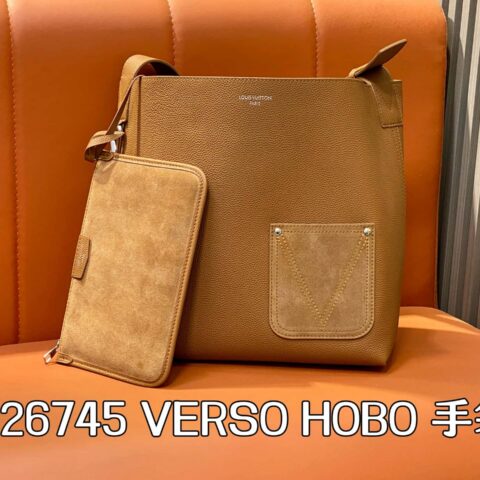 【原单精品】M26745棕色 全皮水桶包购物袋 当季新款 VERSO HOBO 手袋
