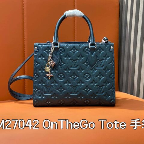 【原单精品】M27042珠光蓝 全皮压花四方包 M45653 本款  手袋