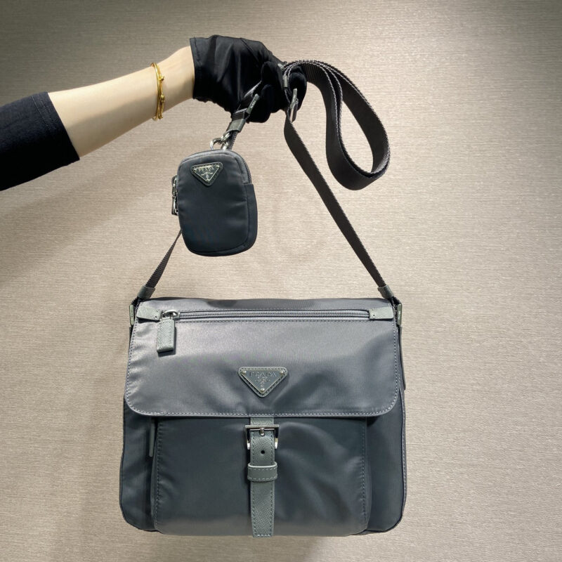 PRADA🎉升级板🎉1BD994环保小包🎉🎉灰色