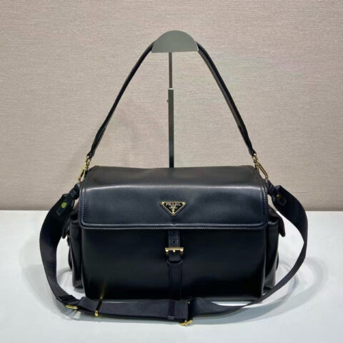 PRADA🎉新款邮差包🎉1BD391大号羊皮🎉