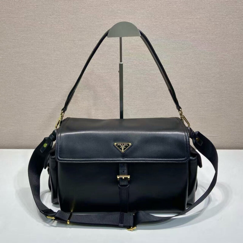 PRADA🎉新款邮差包🎉1BD391大号羊皮🎉