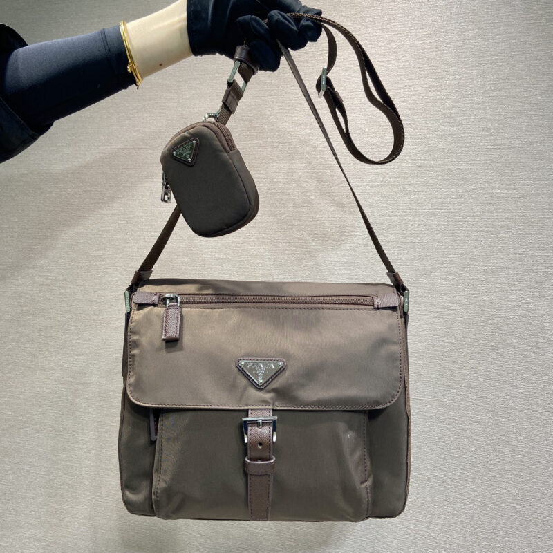 PRADA🎉升级板🎉1BD994环保小包🎉🎉赭褐色