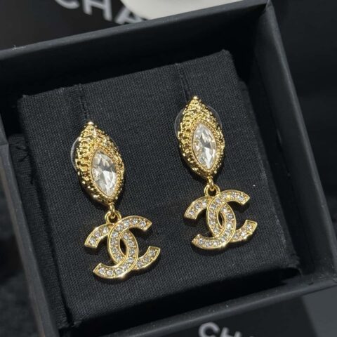 ❗️新品❗️☀️新款☑️ 香奈儿双C 26C 金色麦穗马眼钻耳钉耳环 ☀️