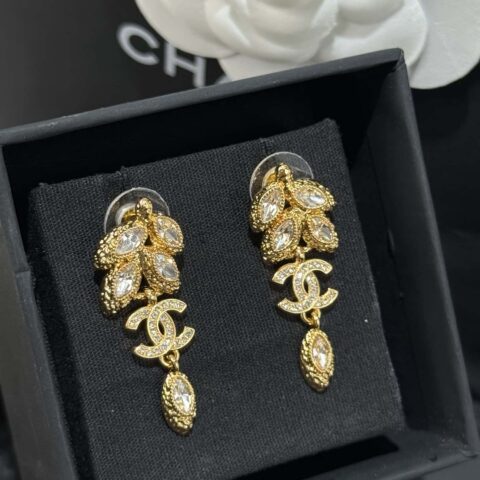 ❗️新品❗️ ☀️新款☑️ 香奈儿双C 26C 金色麦穗马眼耳钉耳环 ☀️