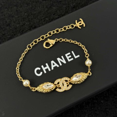 ❗️新品❗️ ☀️新款☑️ 香奈儿双C 26C 金色麦穗马眼钻手链 ☀️
