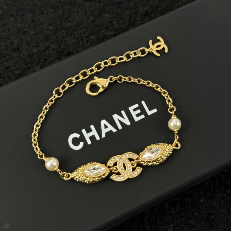 ❗️新品❗️ ☀️新款☑️ 香奈儿双C 26C 金色麦穗马眼钻手链 ☀️