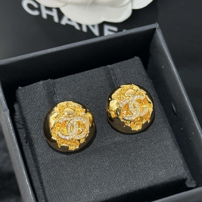 ❗️新品❗️  ☀️新款☑️ 香奈儿双C 26C 金色半圆耳钉耳环 ☀️