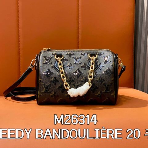 【原单精品】M26314老花亮片 speedy枕头包 SPEEDY BANDOULIÈRE 20 手袋