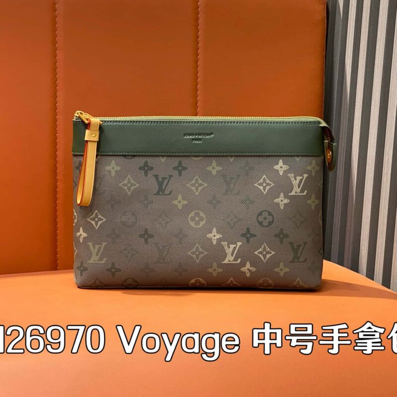 【原单精品】M26970军绿色 手包手拿包 Voyage 系列中号手拿包