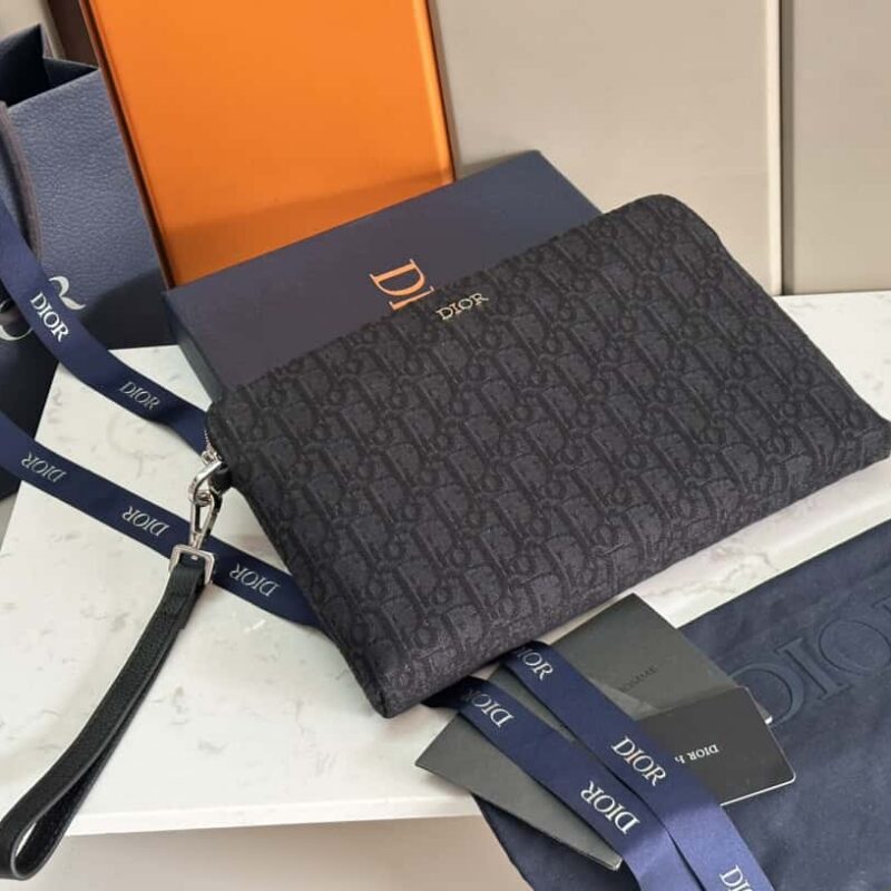 Dior迪奥OBLIQUE手拿包【配专柜正品黑盒】 型号：2OBCA2510