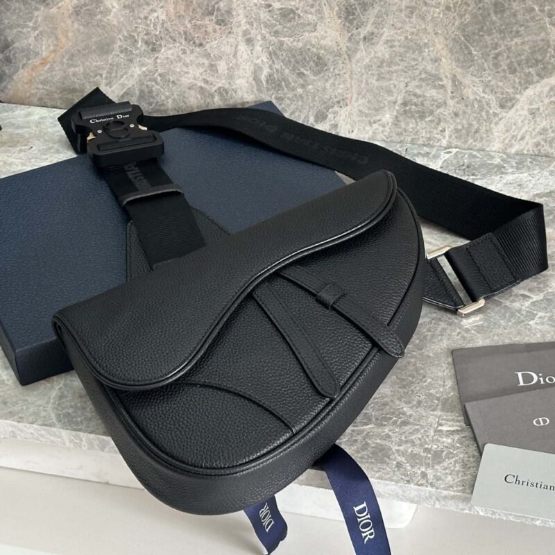 迪奥(顶级原单)DIOR马鞍包新色-纯黑色🐂皮