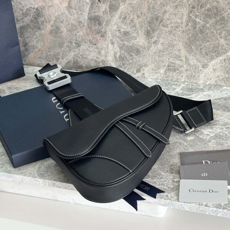 迪奥(顶级原单)DIOR马鞍包新色-纯黑色🐂皮