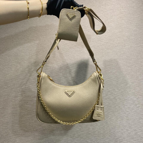 PRADA🎊升级版三合一🎊新款1BH204全皮/金色五金