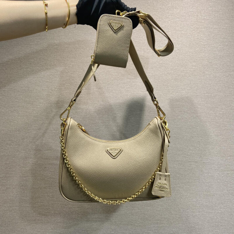 PRADA🎊升级版三合一🎊新款1BH204全皮/金色五金