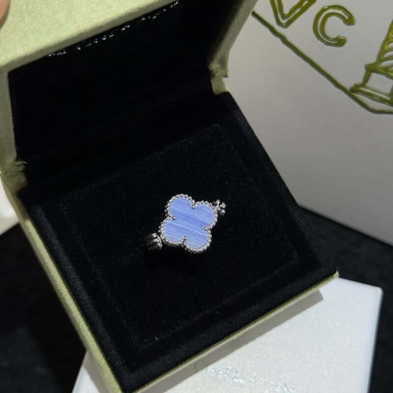 ❗️新品❗️ ☀️Van Cleef &Arpels 克雅宝Alhambra系列紫玉髓白金戒指 ☀