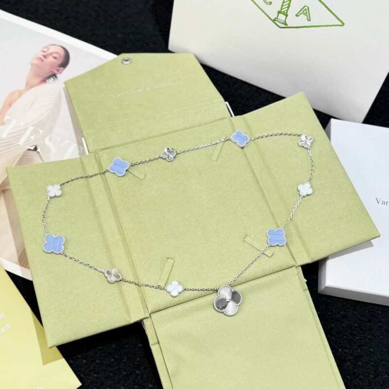 ❗️新品❗️ ☀️Van Cleef &Arpels 克雅宝Alhambra系列紫玉髓白金项链