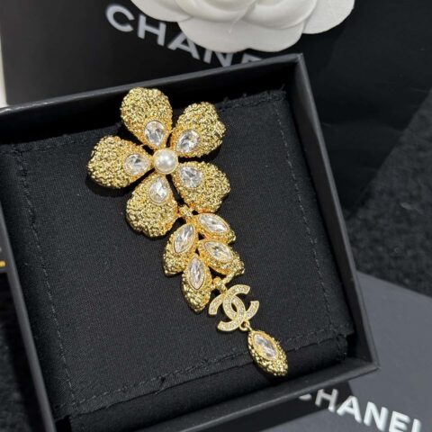 ❗️新品❗️ ☀️新款☑️ 香奈儿双C 26C 金色麦穗马眼钻胸针 ☀️