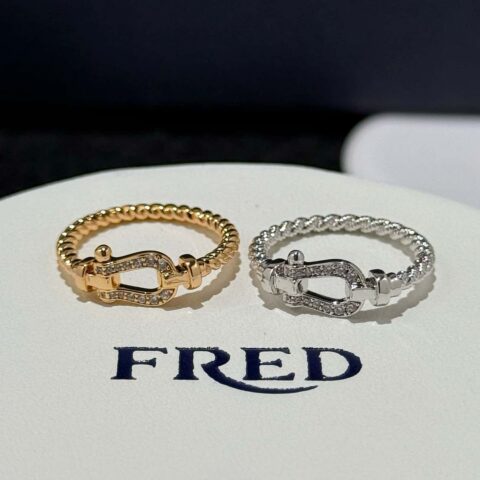 费雷德 Fred马蹄扣满钻戒指