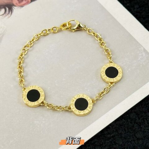 ☀BVLGARI宝格丽钱币铜钱系列黑玛瑙➕白贝母双面手链