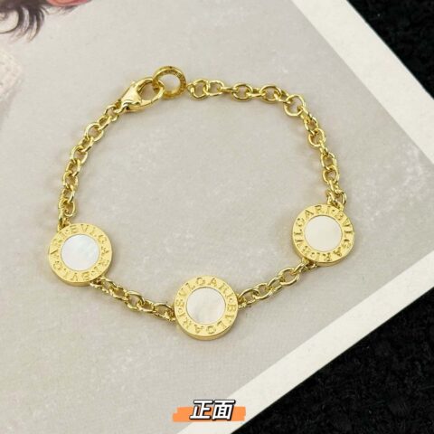 ☀BVLGARI宝格丽钱币铜钱系列黑玛瑙➕白贝母双面手链