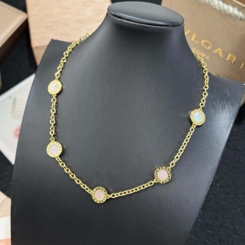 ☀BVLGARI宝格丽钱币铜钱系列黑玛瑙➕白贝母双面项链