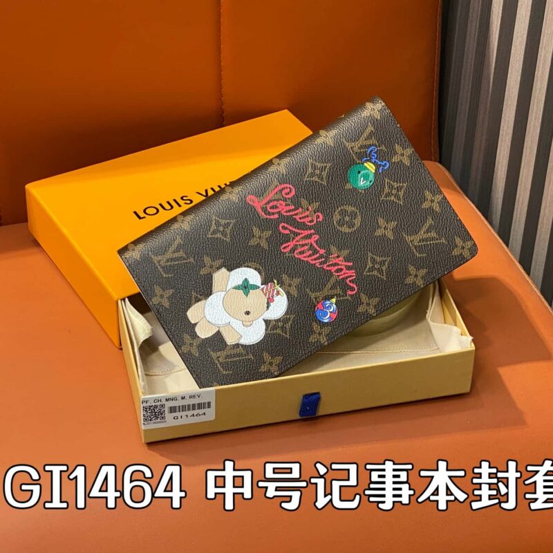 【原单精品】GI1464老花 Celebration at Asnières 系列丝印圣诞款笔记本保护套