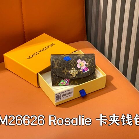 【原单精品】M26626老花丝印 圣诞款翻盖零钱包 Rosalie 卡夹钱包 2025 圣诞系列