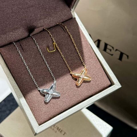 尚美交叉项链（CHAUMET）一生系列欢·缘玫瑰金或白金项链