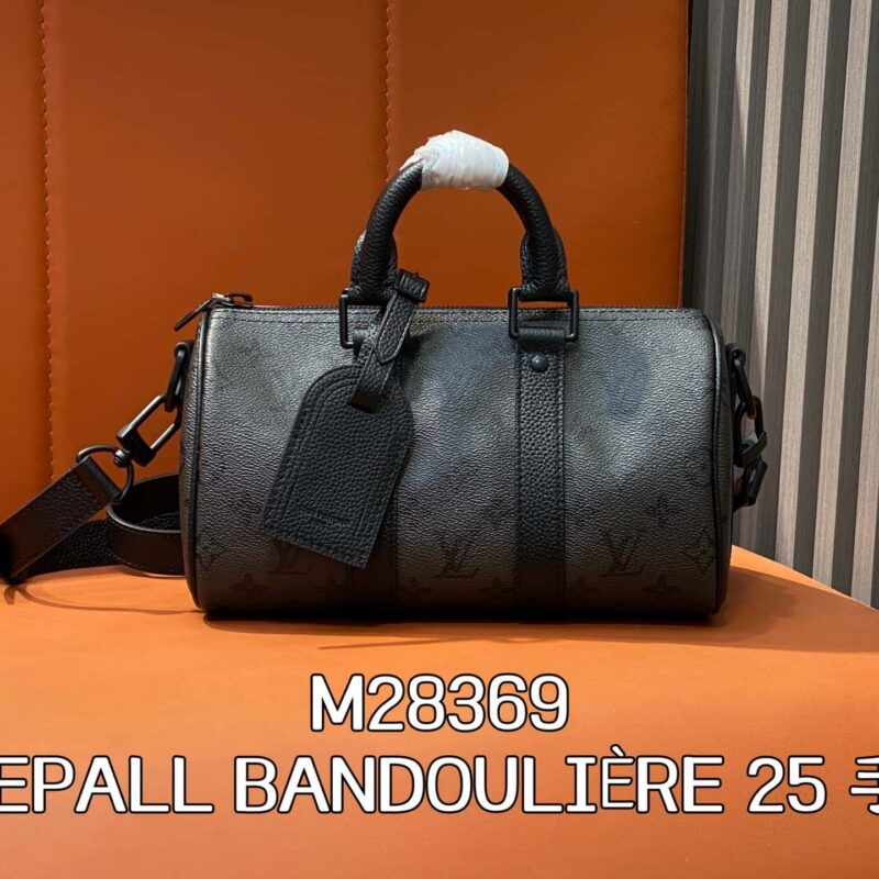 【原单精品】M28369灰花 男包speedy枕头包 KEEPALL BANDOULIÈRE 25 手袋
