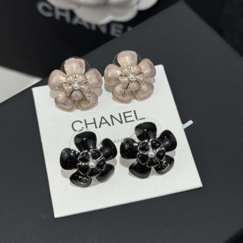 ❗️新品❗️ ☀️新款☑️ 香奈儿双C 26C 山茶花朵耳钉耳环 ☀️
