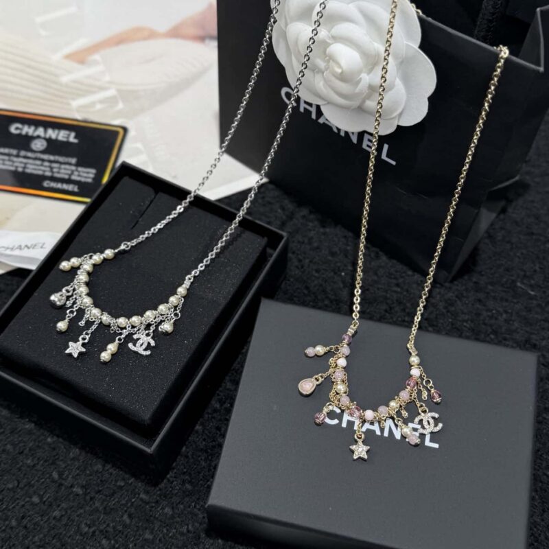 ❗️新品❗️☀️新款☑️ 香奈儿双C 26C 珍珠星星水钻流苏项链项链 ☀️