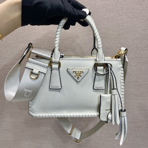 PRADA🎉编织mini杀手🎉1BA916双肩带🎉🎉白色