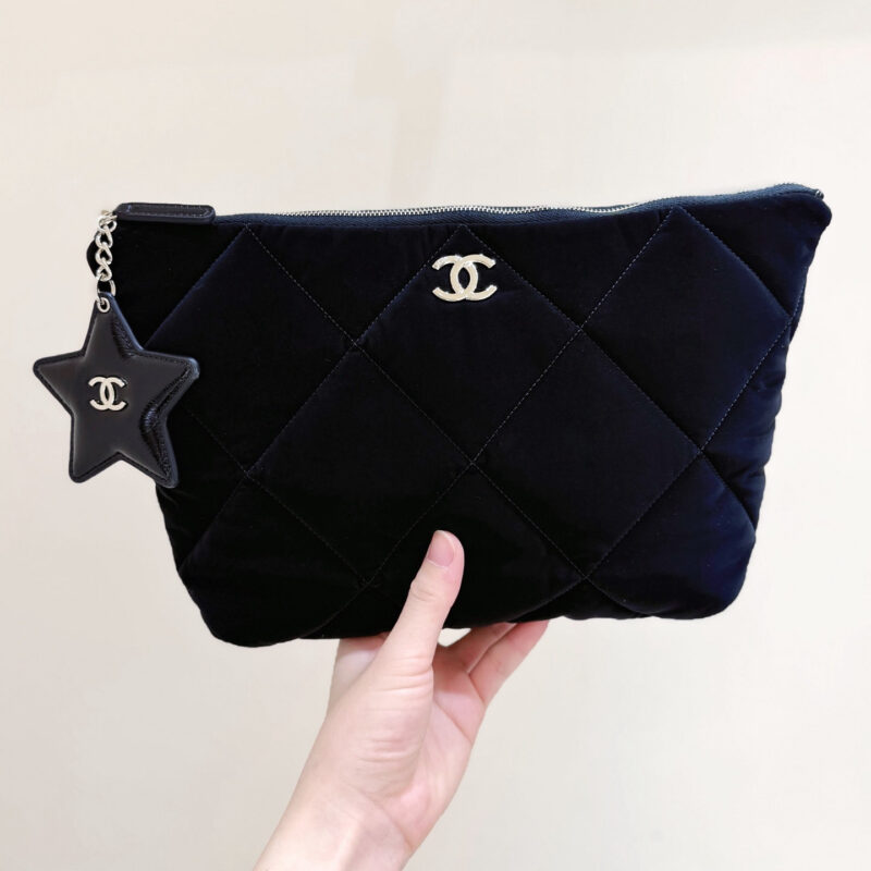 CHANEL 25N Coco Neige 丝绒手包👜AP4848