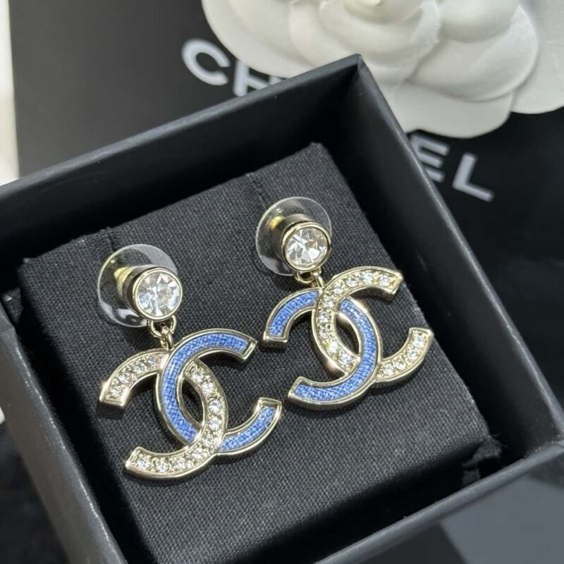 ❗️新品❗️ ☀️新款☑️ 香奈儿双C 26牛仔带钻耳钉耳环 ☀️