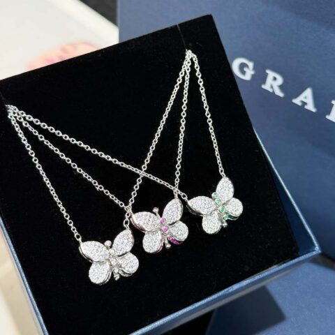 ❗️新品❗️  ☀️新款☑️ GRAFF格拉夫满钻蝴蝶🦋项链 ☀️