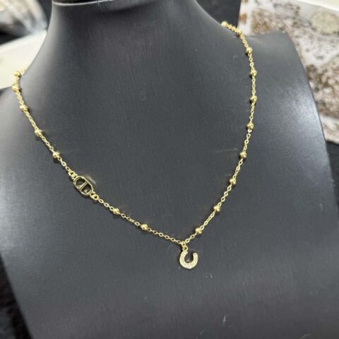 ❗️新品❗️ ☀️新款☑️ 迪奥Dior珍珠CD马蹄金珠子项链 ☀️