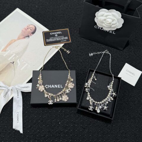 ❗️新品❗️ ☀️新款☑️ 香奈儿双C 26C 珍珠星星水钻流苏项链项链 ☀️