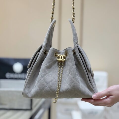 Chane1 25k 25bag麂皮👜浅咖色麂皮 AS5293