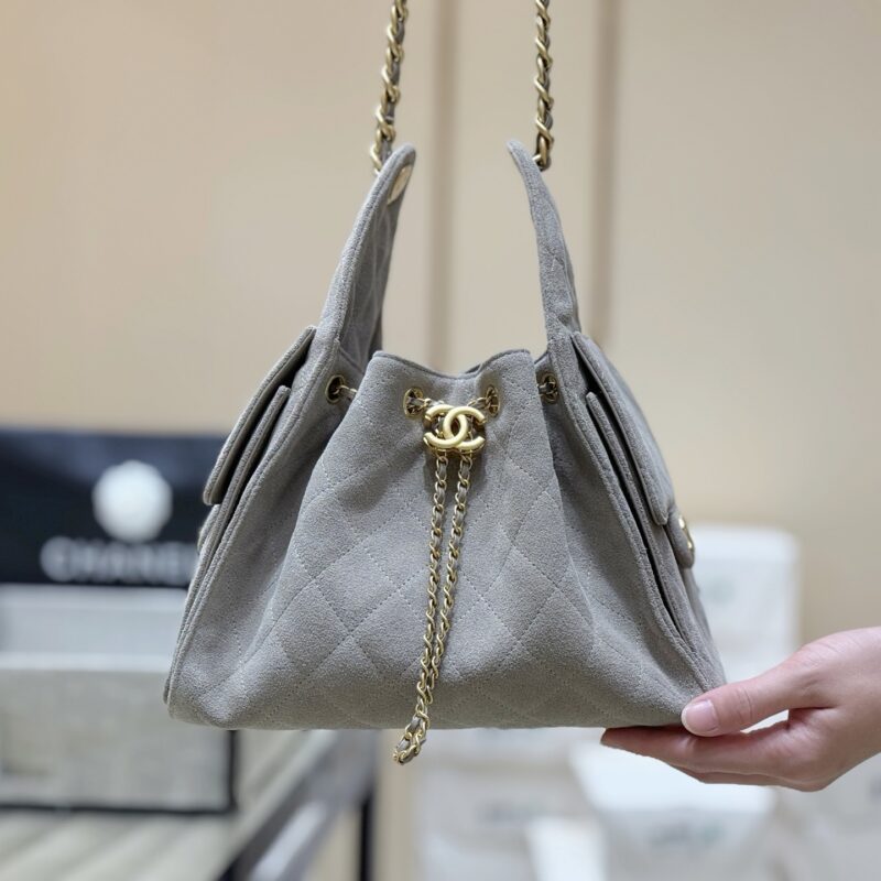 Chane1 25k 25bag麂皮👜浅咖色麂皮 AS5293
